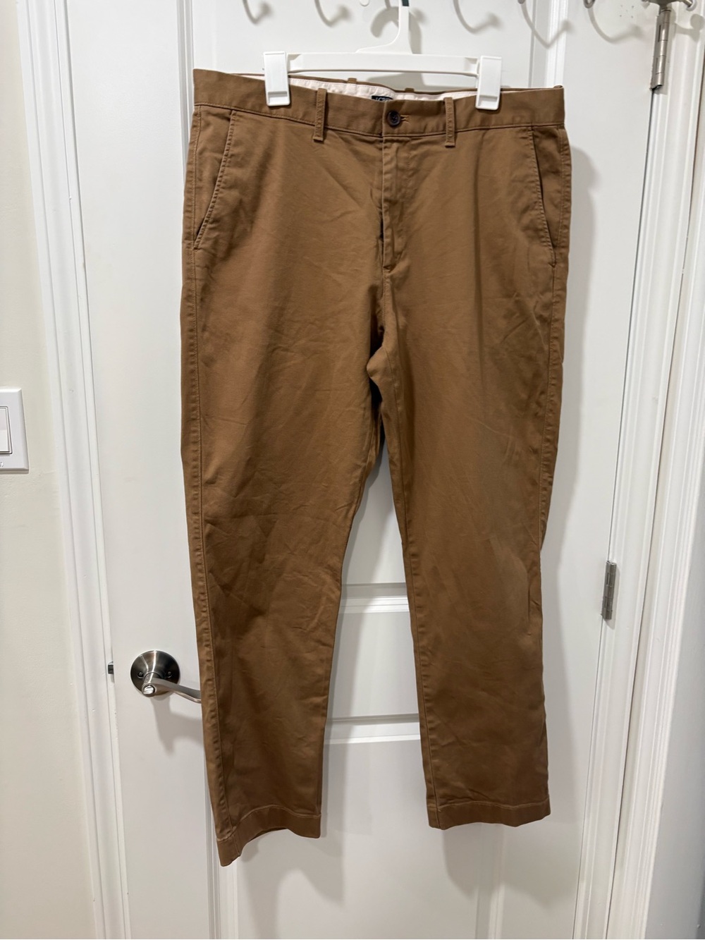 J. Crew Men's Tan Straight-Leg Chinos